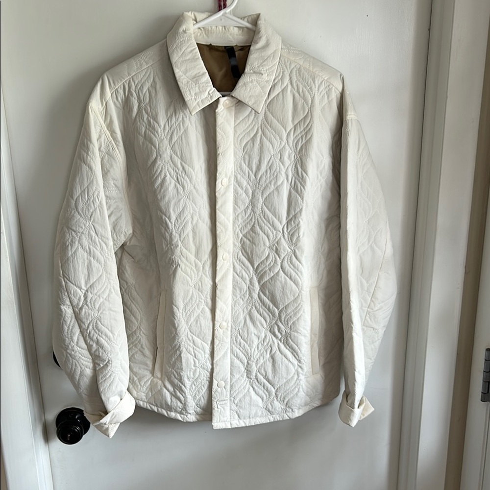 Fabletics White Lightweight Quilted Shirt Jacket